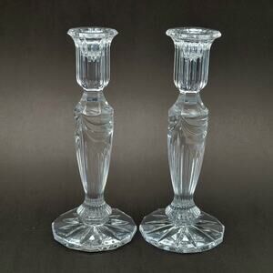 Set 2 Waterford Candlesticks Prentiss Vintage 8 1/4" Ireland Vtg Discontinued